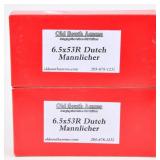 Two Boxes of Old South Ammo 6.5x53R Dutch
