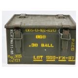 Military Surplus .30 Cal. Ammunition Box, Dated