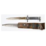 A Swedish Mauser M1896 Bayonet w/ Scabbard & Frog
