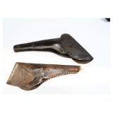 A Pair of Civil War Era Leather Revolver Holsters