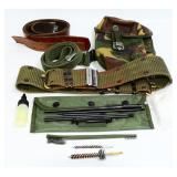 A Collection of Military Field Gear & a 7.62 Cal.