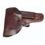 Vintage Military-Style Leather Pistol Holster w/