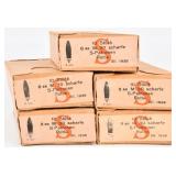 A Group of Five 1938 WWII German 8mm M.30 Scharfe