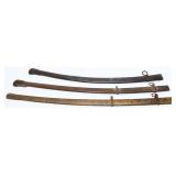 Three Military-Style Scabbards for 1796 Pat. Light