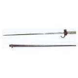 A French Model 1886 Lebel Bayonet & Scabbard