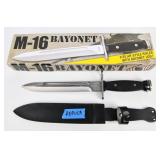 M16 Bayonet Knife Replica, China Made, w/ Sheath &
