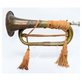 WWII Imperial Japanese Army Brass Bugle w/ Cordage