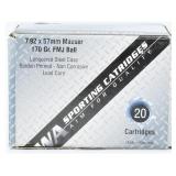20 Rounds of FedArm Sporting Cartridges 7.92 x