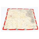 Early 20th Century WWI Map Souvenir Textile