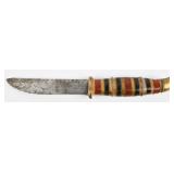 WWII Theater Made Fixed Blade Knife, Stamped 