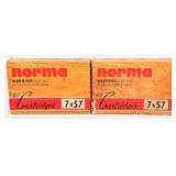 Two Boxes of Norma 7x57 175 Grain Soft Point Rifle