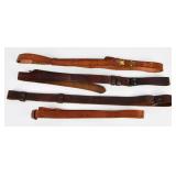 A Group of Four Vintage Leather Military Rifle