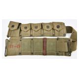 A WWII US Army M1923 M1 Garand Cartridge Belt