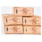 A Collection of 1938 German 8mm M. 30 Mannlicher