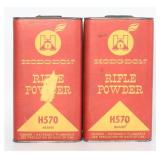 Pair of Vintage Hodgdon H570 Rifle Powder Bottles