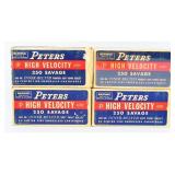 80 Rounds of Peters High Velocity 250 Savage 100