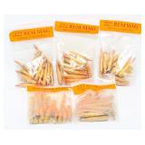 Five Bags of .222 REM MAG Hornady 55 Grain V-MAX