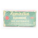 Vintage Rem Kleanbore .380 Automatic Ammo, 50