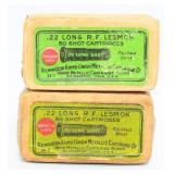 2 Boxes of Rem UMC .22 Long RF Lesmok Shot Ammo,