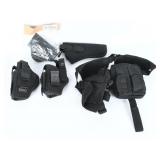 5 Black Synthetic Nylon Holsters w/...