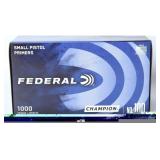 Federal Champion Small Pistol Primers 1000