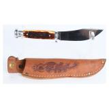 Queen Cutlery Co. #98 Stag Knife w/ Sheath