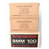 Winchester 9mm Luger FMJ Ammo Lot (100 Rds)