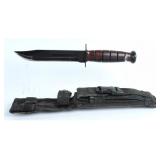 KA-BAR USMC Fighting Knife, Olean N.Y. w/...