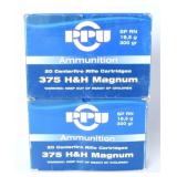PPU .375 H&H Mag 300 Gr SP RN Ammo Lot of 40