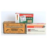 Lot of 300 Pistol Cartridges in 3 Ammo Boxes