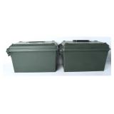 Pair MTM CASE-GARD Olive Green Storage Boxes