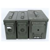 Trio US Military Ammo Cans M19A1 & M2A1