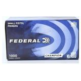 Federal Champion 100 Pistol Primers Lot 1000