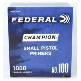 Federal Champion Small Pistol Primers No. 100