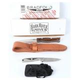 Bark River & Bradford Fixed Blade Knife Lot (2)