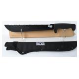 SOG Sogfari Sawback Machete w/Sheath & Box