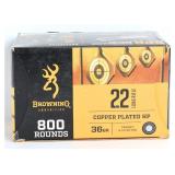 800 Rds Browning BPR .22 LR 36-Gr HP, Modern