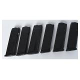 A Set of Five Glock Factory Handgun Magazines