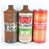 Vintage Smokeless Powder Tins (Lot of 3)