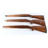 3 Vintage Hardwood Sporter Rifle Stocks