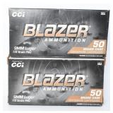 100 Rds CCI Blazer Brass 9mm Luger Ammo