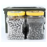 Ammo Can w/ 2 Jars Cast Lead Bullets, c. 2000s