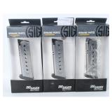 Three Sig Sauer P220 .45 ACP 8-Round Magazines
