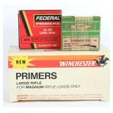 Fed/CCI/Win Large Rifle Primers, c. 1970s-1980s