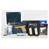 Beretta BU9 Nano 9mm Pistol w/ 3 Mags, c. 2014