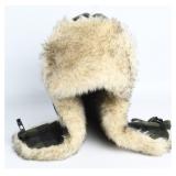 Buffalo Plaid Wool Trapper Hat w/ Faux Fur