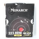 Monarch .223 Rem 55gr FMJ Brass Ammo, Modern