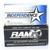 100 Rds Independence/RAM .45 ACP 230gr FMJ Ammo