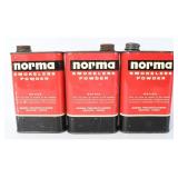 A Trio of Norma 200 Smokeless Powder Tins