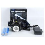 Rechargeable Zoom LED Headlamp Kit w/ Accessories